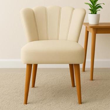 Imagem de Cadeira Poltrona Pétala Estofada Veludo Decorativa Recepção - Impactus