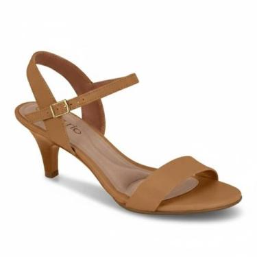 Imagem de Sandália Feminina Beira Rio Salto Médio Fino Casual -, Camel, 38