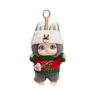 Imagem de Boneca De Pelúcia Com Rosto De Vinil De 17cm, Cabelos Cacheados, Vesti