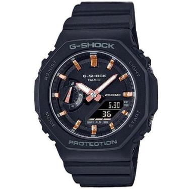 Imagem de Relógio CASIO G-SHOCK feminino anadigi preto GMA-S2100-1ADR