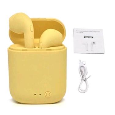 Imagem de Fone De Ouvido Bluetooth I12 Branco tws  Touch, amarelo