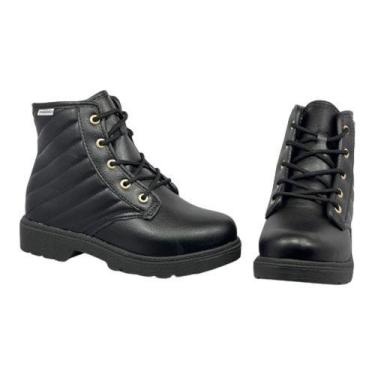 Imagem de Bota cuturno infantil Menina - Lua lua, Preto, 33
