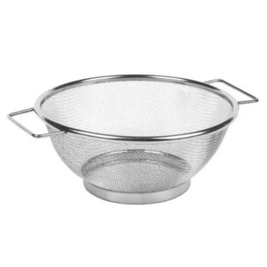 Imagem de Escorredor de frutas aroz massas multiuso inox com alça 25cm uny home,
