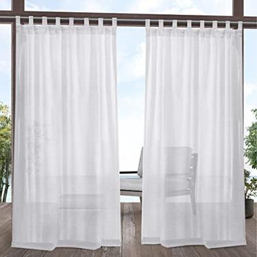 Imagem de Exclusive Home Curtains Par de painéis Miami VT, 137 x 236 cm, branco inverno