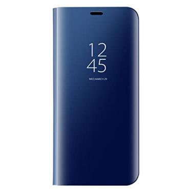 Imagem de Capa para Samsung Galaxy s22/s22 plus/s22 Ultra, Smart Clear View Window Flip Mirror Case Proteção total do corpo Capa Translúcida para PC Capa, Azul, s22 6,1"