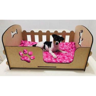 Imagem de Cama Para Cachorro Gato Pequena  + Colchonete Rosa - Dg Confecções