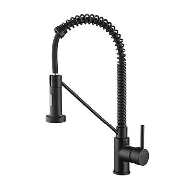 Imagem de Torneira de cozinha de latão 360 graus giratório pull-out torneira de cozinha quente e frio torneira de água preto misturador de pia de cozinha, A10133B, China