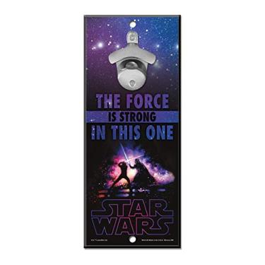 Imagem de WinCraft Star Wars Star Wars Star Wars/Trilogia original A força é forte abridor de garrafa 5x11 SignWinCraft Star Wars/Trilogia original A força é forte 5x11 abridor de garrafas, multicolorido, NA
