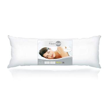 Imagem de Travesseiro de Corpo Poliéster Fiber Ball (Body Pillow), Plooma, Branco