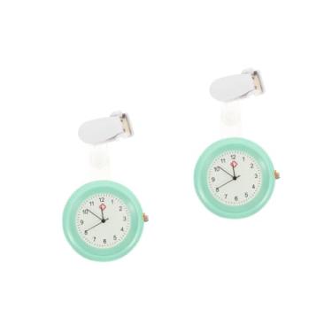 Imagem de 2 Unidades mesa de enfermagem relógios de enfermagem para enfermeiras broches para mulheres clipe no relógio enfermeira relógio pequeno quartzo relógio de bolso relógio feminino