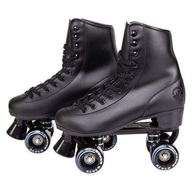Imagem de C SEVEN Patins quadriciclos C7skates | Design retrô (preto, feminino 7/juvenil 6/masculino 6)