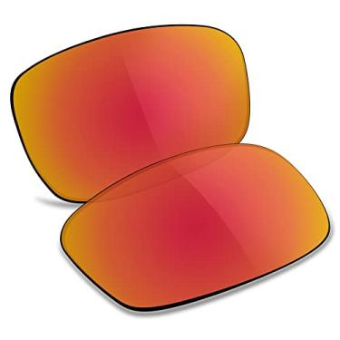 Imagem de TRUSHELL Lentes de reposição polarizadas para óculos de sol Oakley Crosshair 2.0 OO4044 - Vermelho fogo
