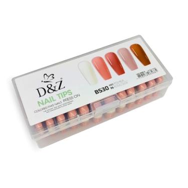 Imagem de unha postiças SoftGel coloridas 5 Cores 480 peças D&Z 8568-A