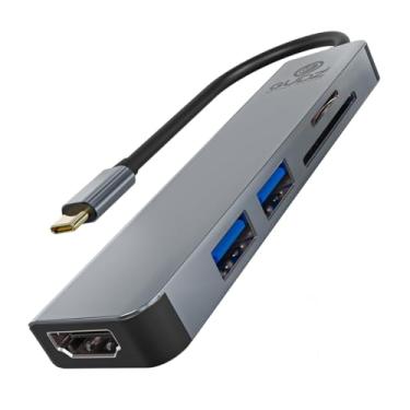 Imagem de GUDZ Hub Adaptador Multiportas USB Alimentação Tipo C Com Entrada HDMI, USB A, Leitor De Cartão SD, Cartão TF, Resolução 4K Full HD, USB 3.0 | Compatível Com Laptop HP, Dell, Lenovo, Macbook