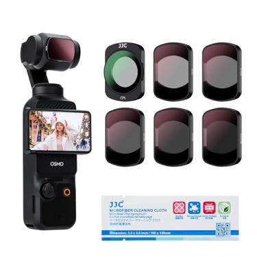 Imagem de JJC Conjunto de 6 filtros magnéticos ND e filtro CPL para DJI OSMO Pocket 3 Creator Combo ND8 ND16 ND32 ND64 ND256 densidade neutra e filtro polarizador circular, moldura de alumínio de vidro óptico
