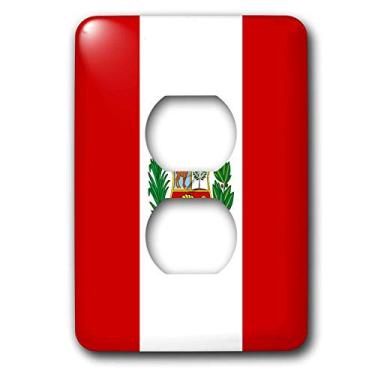 Imagem de 3dRose lsp_28278_6 Capa de saída da bandeira do Peru, multicolorida