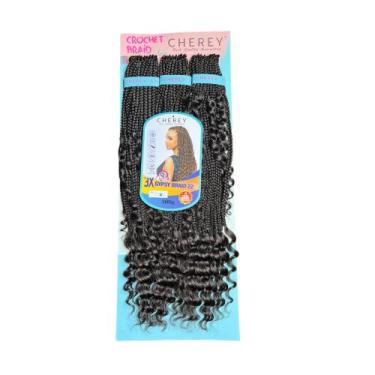 Imagem de Cabelo Cherey Gypsi Fibra Sintética Crochet Braid 330g, Castanho Claro