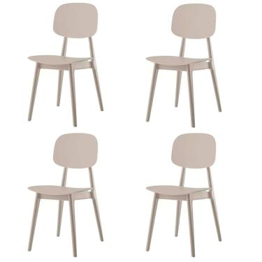 Imagem de Kit 4 Cadeiras Vegas Cátia Fratini em Polipropileno Cor Fendi