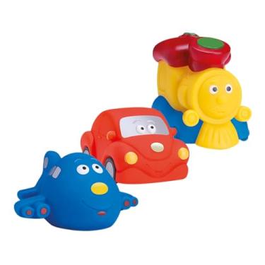 Imagem de Kit de 3 Mordedor Macio para Bebê Avião Carro Trem
