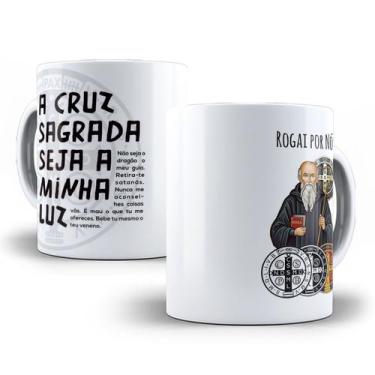 Imagem de Caneca São Bento Católica Gospel Porcelana Personalizada 2 - Tio da Ca
