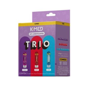 Imagem de Kit Lubrificante Kmed Trio Kmed 2 em 1, Kmed Hot e Kmed Ice com 50g Ca