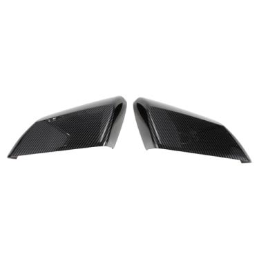 Imagem de REPAIROCK Acabamento de capa de espelho retrovisor externo para Chevrolet Colorado para GMC Canyon 2023-2024 Acabamento da tampa do espelho lateral da asa da porta ABS padrão de fibra de carbono preto