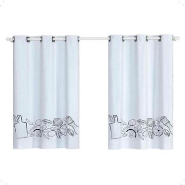 Imagem de Cortina Blackout P Cozinha PVC 2,20 x 1,30 Corta Luz Charme e Conforto