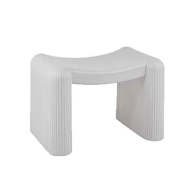 Imagem de ZABEES Banco pequeno para descanso para os pés, banquinho baixo de plástico espesso, multifuncional, varanda, sapato, trocador de sapatos para sala de estar, quarto, assento acolchoado em casa