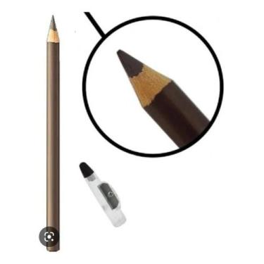 Imagem de Lápis Delineador Olhos Com Apontador Marrom Macio Maquiagem - Bella Fe