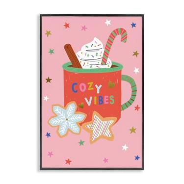 Imagem de Stupell Industries Cozy Vibes Winter Cocoa Black Framed Giclee Art Design por Lisa Barlow, 12 x 18