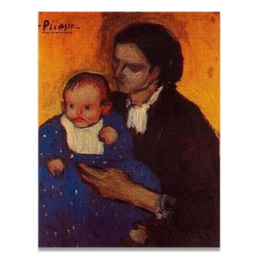 Imagem de Murais de Diego Rivera Woman With Child – Arte de realismo socialista mexicano, muralista do século 1702, coleção clássica do museu de Nova York para decoração de casa 30 x 36 cm