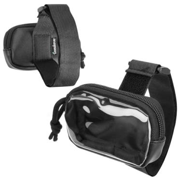 Imagem de Homakover Suporte de abridor de porta de garagem para viseira, estojo de transporte para controle remoto universal de garagem/portão, bolsa de viseira ajustável, suporte de clique de portão