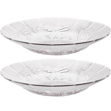 Imagem de Jogo Pratos Fundo Sopa 8 Pessoas 8 Pçs âmbar Transparente