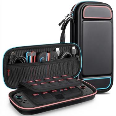Imagem de FINTIE Carrying Case for Nintendo Switch 2 (2025), Shockproof Hard Shell Switch 2 Case, Protective Cover Travel Bag with 19 Game Card & 2 Micro SD Card Slots & Inner Pocket, Darknight