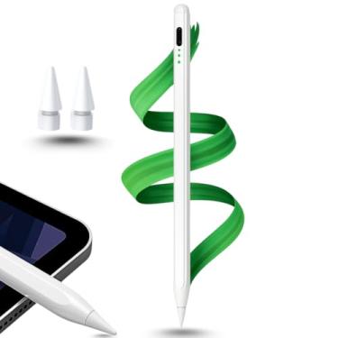 Imagem de Caneta Pencil Para iPad, Caneta Para Ipad Pencil com Palm Rejection Rejeição de Palma e Ponta de Alta Precisão de 1.0mm - Branca (Para todos iPads de 2018 para frente) - Steel Hook Linha Premium