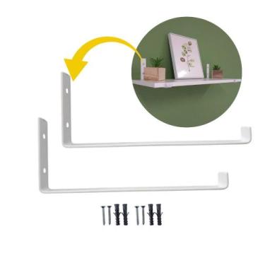 Imagem de Suporte Mão Francesa Invertido para Prateleiras 20cm Cantoneira L Bran