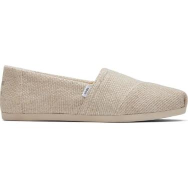 Imagem de TOMS Mocassim feminino de lona de algodão reciclado Alpargata, Malha brilhante de aveia, 36 BR