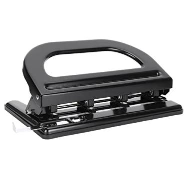 Imagem de Punto de Orifício Ajustável 4 Orifícios Ferramenta de Perfuração Manual do Perfurador para 30 Folhas Com Régua de Posicionamento Material de Ferro do Fundo Não Deslizante