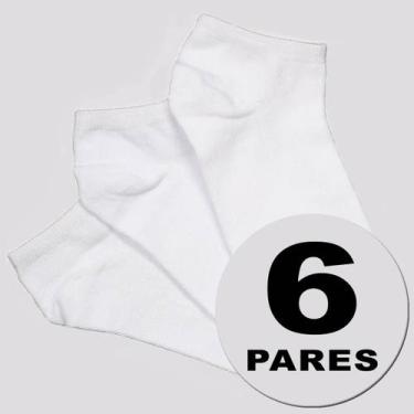 Imagem de Kit Meia Selene Sapatilha 6 Pares Branca, 39-43