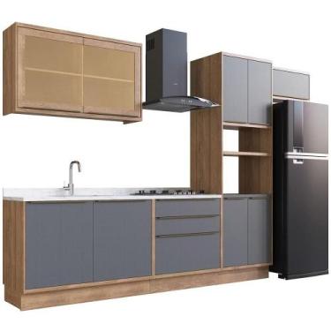 Imagem de Cozinha Modulada Completa MDF 100% Herval Ten, 6 Peças com Tampa Cookt