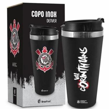 Imagem de Copo Térmico Emborrachado 450Ml Time Corinthians