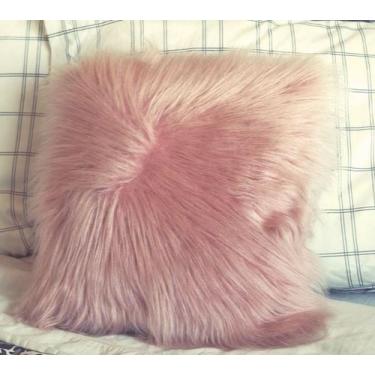 Imagem de Capa Almofada Pelúcia Pêlo Alto Luxo - 2 Lados - S DECOR, ROSA