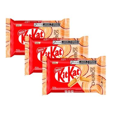 Imagem de Kit 3 Chocolate Nestlé Kit Kat Churros 41,5g