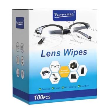 Imagem de 200 Lenços Umedecidos Para Limpeza De Lentes Flanela Umedecido Limpa Ó