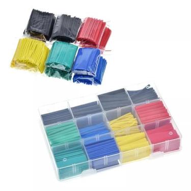 Imagem de Espaguete Isolante Kit 530 Peças Termo Retrátil Colorido 510 - BLUTU