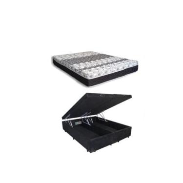 Imagem de Cama Box Baú Casal king Size + Colchão de Molas  Castor Class Macio 19