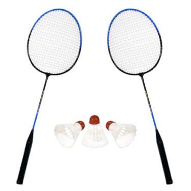 Imagem de kit de badminton 2 raquetes e 3 petecas e bolsa de transporte(3 petecas)