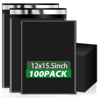 Imagem de Oududianzi Envelopes de poliéster 12 x 15,5, 100 peças de sacos de envio adesivos fortes, sacos de poliéster à prova d'água para envio, sacos de correio autovedantes, sacos de embalagem de poliéster