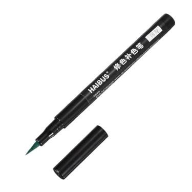 Imagem de PATIKIL Caneta marcador de tecido de 14 cm, marcador de ponta de pincel de tecido de secagem rápida à prova d'água para conserto de cores, verde escuro