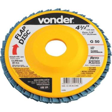 Imagem de Flap Disc Reto 4.1/2 G50 (C.Plas) Vonder